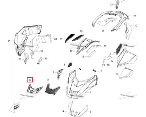 860201152 Комплект Вентиляционных Сеток Для Ski Doo REV XU