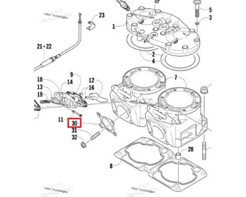 09-711311C SPI Прокладка Выпускной Системы Для Arctic Cat 3007-889