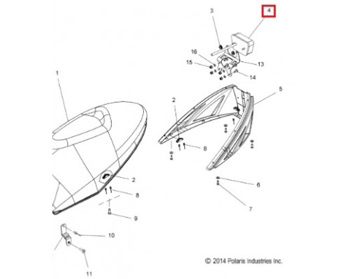 AT-01052 SPI Плафон Заднего Фонаря Для Polaris 4032030, 4032046