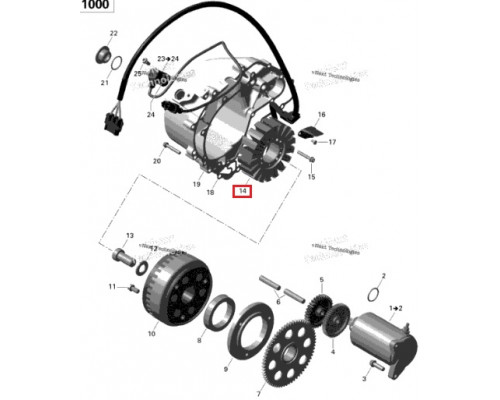 AT-01476 SPI Статор Для BRP Can Am 420296907, 420685920, 420684850
