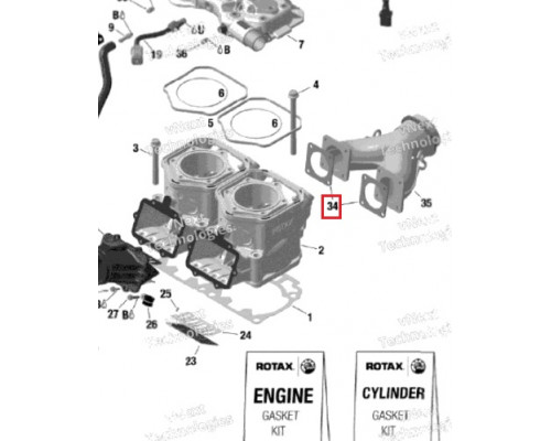 09-718178 SPI Прокладка Выпускной Системы Для Ski Doo 420850552