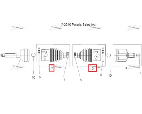 AT-03082 SPI Пыльник Привода Для Polaris 2204387