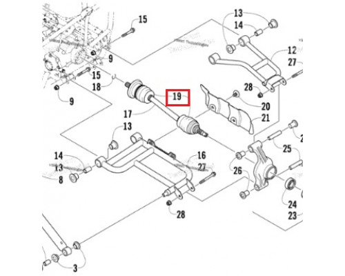 AT-03085 SPI Пыльник Привода Для Arctic Cat 2436-112, 1436-410