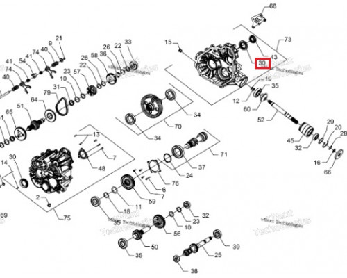 AT-03703 SPI Сальник редуктора для Polaris 3235830
