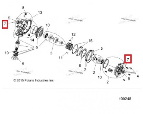 AT-03705 SPI Сальник Редуктора Для Polaris SPORTSMAN 570 3235796
