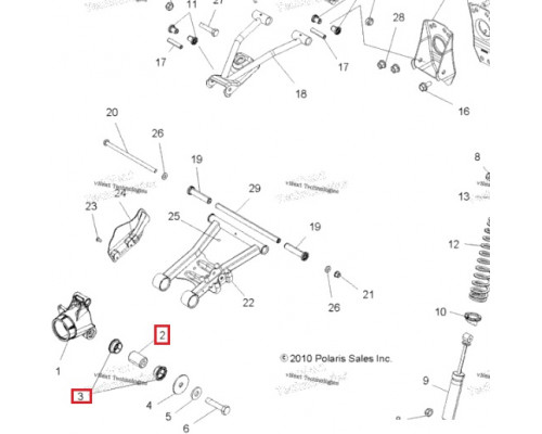 AT-04178 SPI Втулки Подвески Для Polaris 5432092, 5433065, 5434550, 5438902, 5631142, 5632291