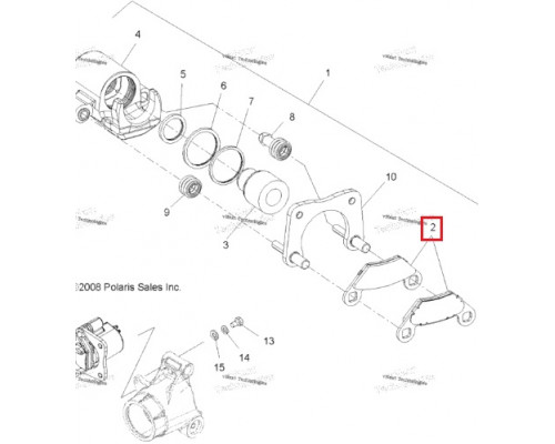 AT-05038 SPI Тормозные Колодки Для Polaris 2203628, 2204088