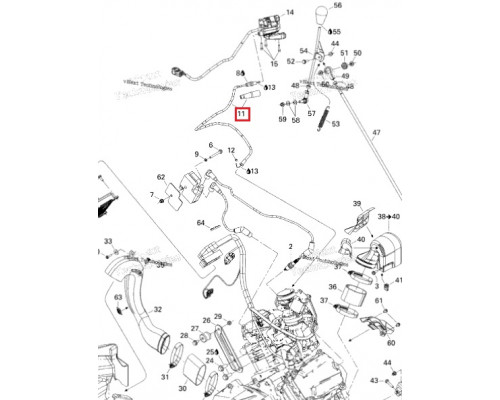 AT-05210 SPI Тросик Газа Для BRP Can Am 707000393
