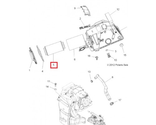 AT-07043 SPI Фильтр Воздушный Для Polaris 7080595, 7082101