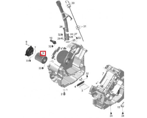 AT-07058-1 SPI Масляный Фильтр Для Ski Doo 420256188, 711256188