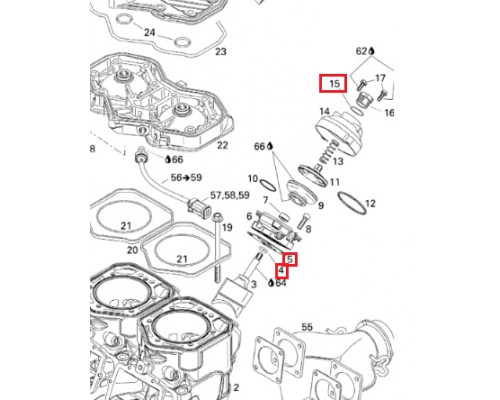 09-719203 SPI Комплект Прокладок RAVE Клапанов Для Ski Doo 420931542, 420430220, 420430110