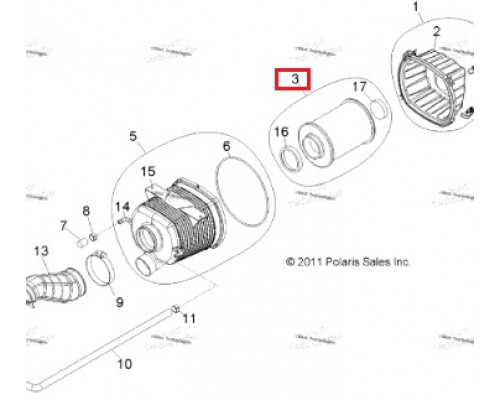AT-07312 SPI Воздушный Фильтр Для Polaris RANGER, RZR 1240482