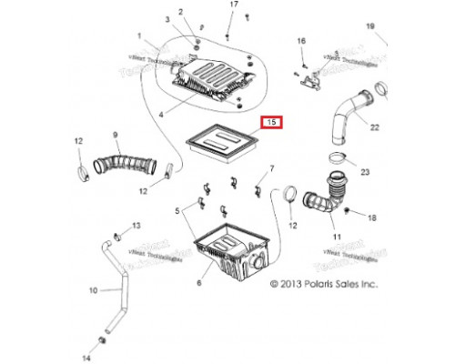 AT-07315 SPI Воздушный Фильтр Для Polaris RANGER, RZR 7081706, 7082241