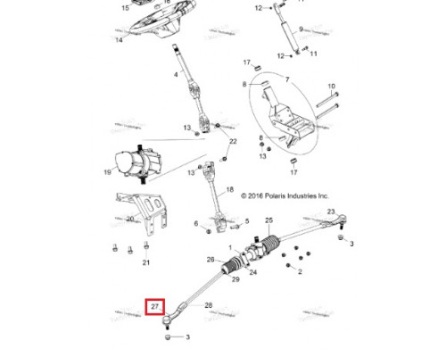 AT-08774 SPI Рулевой Наконечник Для Polaris 7061216