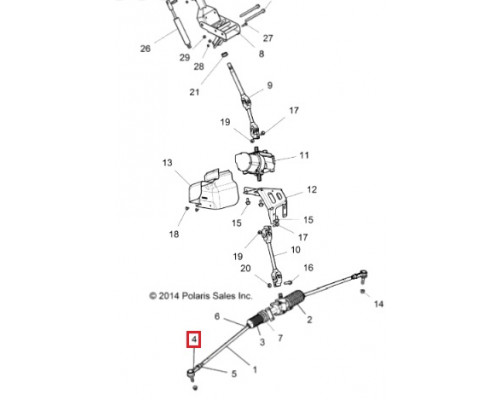 AT-08793 SPI Рулевой Наконечник Для Polaris 7061228
