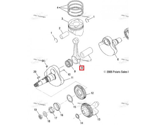 AT-09191 SPI Шатун Для Polaris 3090273, 3085813