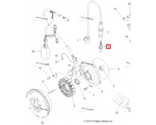 6962 NGK Свеча Зажигания BKR6E Для Polaris 3070172, 3084997, 3087257