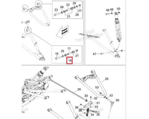 VOEVODA Втулка Нижнего Рычага Для Ski Doo 505073330, 505072208