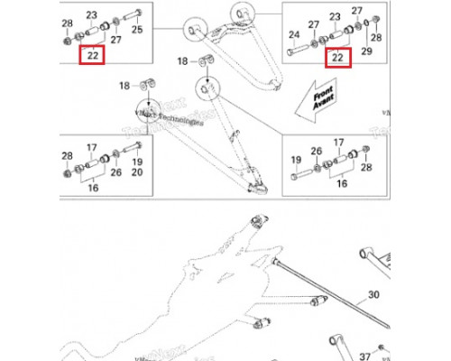 VOEVODA Втулка Верхнего Рычага Для Ski Doo 505072250, 505073329