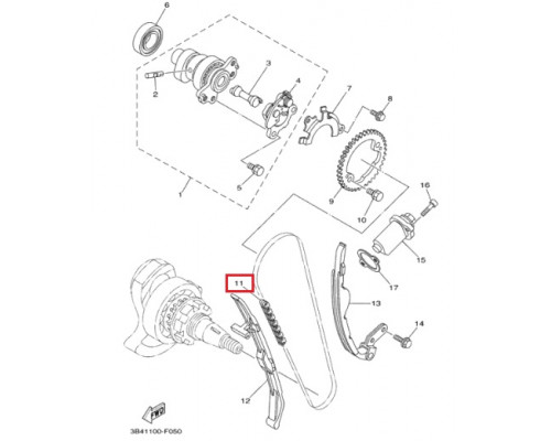 CC017 WISECO Цепь ГРМ Для Yamaha 700 94591-57126-00