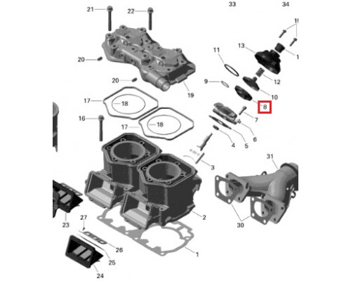 09-817995 SPI Мембрана RAVE Клапана Для Ski Doo 290260723, 420260723, 420260728