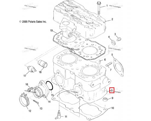 FL1165 LA SLEEVE Гильза Цилиндра 3083958, 3085583 Для Polaris 500