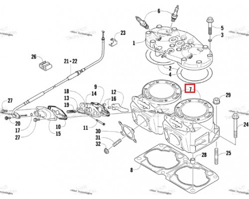 FL1298 LA SLEEVE Гильза Цилиндра Для Arctic Cat 800 3007-522, 3007-849