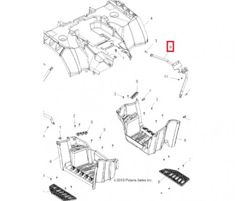 1017556-329 Крепление Подножки Для Polaris Sportsman