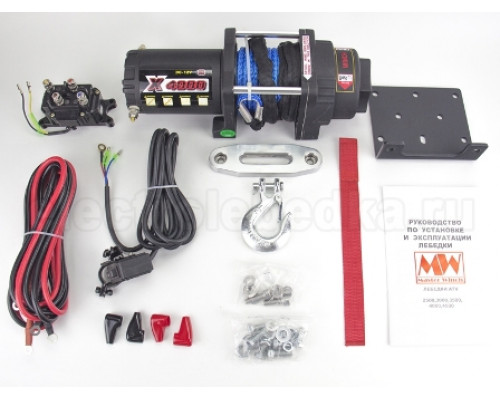 Лебедка для квадроцикла Master Winch X4000S синтетичесий трос (1820кг)