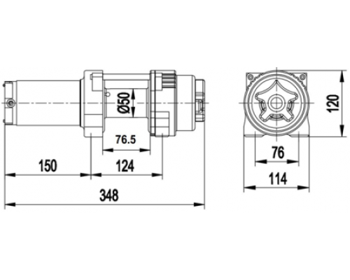 Лебедка для квадроцикла Master Winch X4000S синтетичесий трос (1820кг)