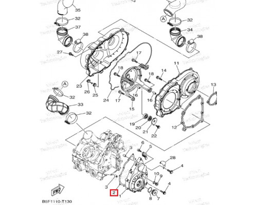 S410485017084 ATHENA Прокладка Крышки Картера Для Yamaha 3B4-15451-00-00