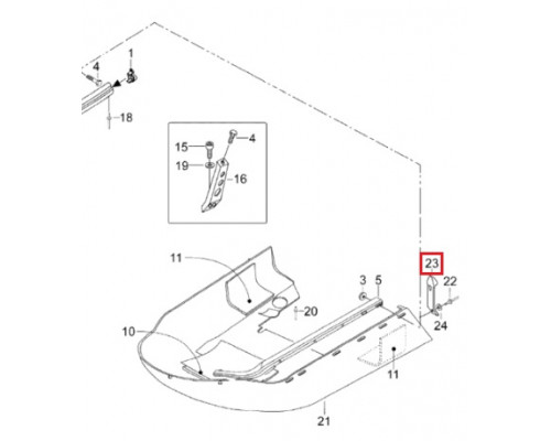 12-132 SPI Фиксатор Капота Для Ski Doo 570025900, 570027100
