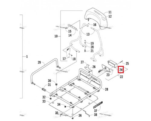 SM-01046 SPI Плафон Заднего Фонаря Для Arctic Cat 0609-229
