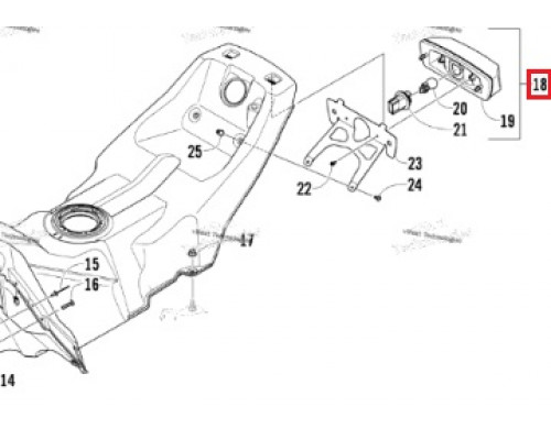 SM-01218 SPI Задний Фонарь Для Arctic Cat 0509-025, 0509-022