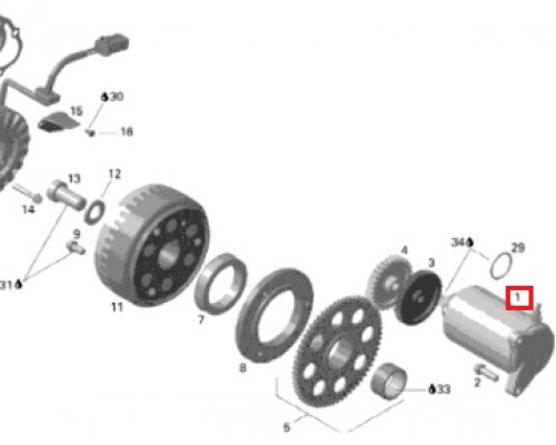 SM-01305 SPI Стартер Электрический Для Ski Doo 420684560, 420684562, 420684566