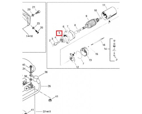 SM-01309 SPI Бендикс Стартера Для Ski Doo 410208000
