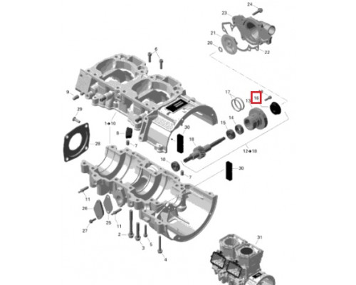 009-797 WSM Сальник Помпы Охлаждения Двигателя Для Ski Doo 420650370