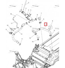 1262807 Шланг Системы Охлаждения Для Polaris RMK AXYS 1262892