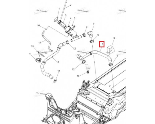 1262807 Шланг Системы Охлаждения Для Polaris RMK AXYS 1262892