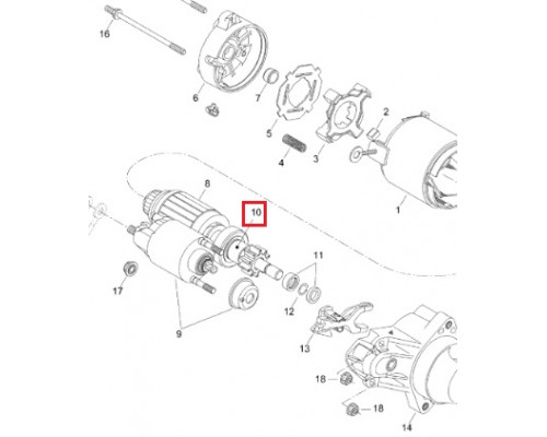 SM-01321 SPI Бендикс Стартера Для Ski Doo 410210400