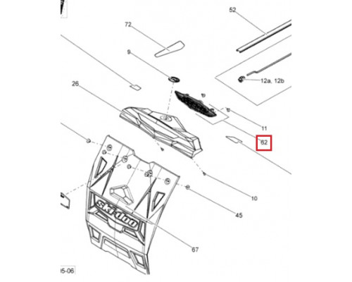 SM-01502 SPI Задний Фонарь Для Ski Doo REV XM 520001143, 520000579