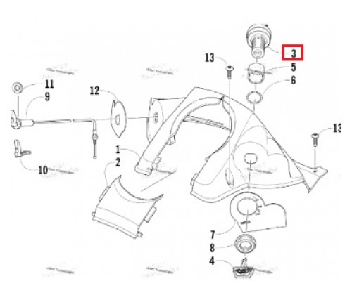 SM-01558 SPI Замок Зажигания Для Arctic Cat 0609-449