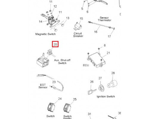 SM-01561 SPI Кнопка Выключения Двигателя Для Polaris 4011830, 4012268, 4013380, 4015368