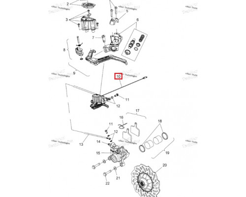 SM-01580 SPI Кнопка Тормоза Для Polaris 600, 800 2205906, 2205328