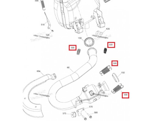 SM-02007 SPI Пружина Крепления Глушителя Для Ski Doo 414893700, 415107100