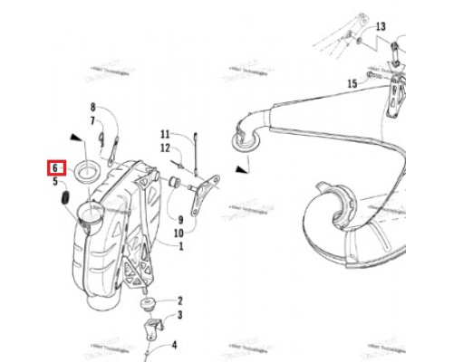 SM-02028 SPI Уплотнительное Кольцо Глушителя Для Arctic Cat 1612-066