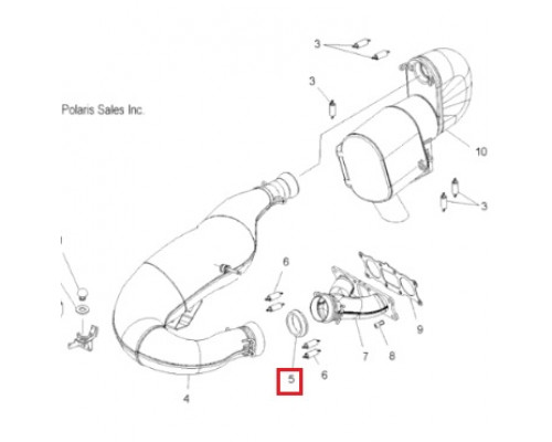 SM-02034 SPI Уплотнительное Кольцо Глушителя Для Polaris 3610139