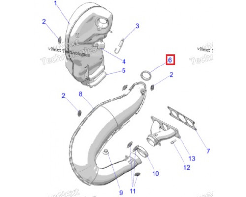 SM-02037 SPI Уплотнительное Кольцо Глушителя Для Polaris 5211688