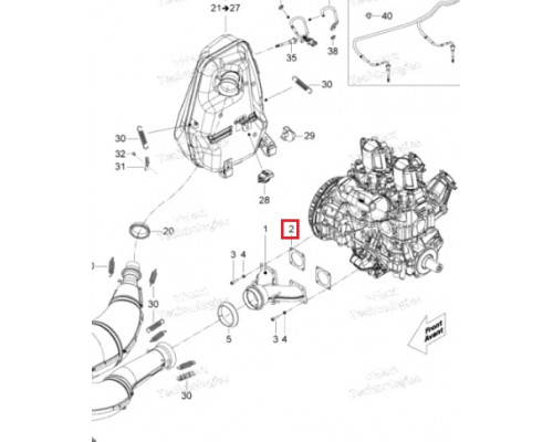 SM-02051 SPI Прокладка Выпускной Системы Для Ski Doo 420430482