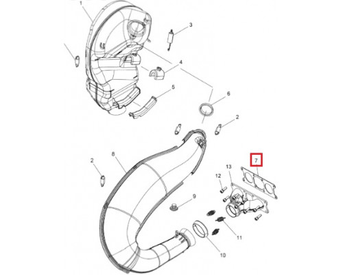 SM-02059 SPI Прокладка Выпускной Системы Для Polaris 600 5814114